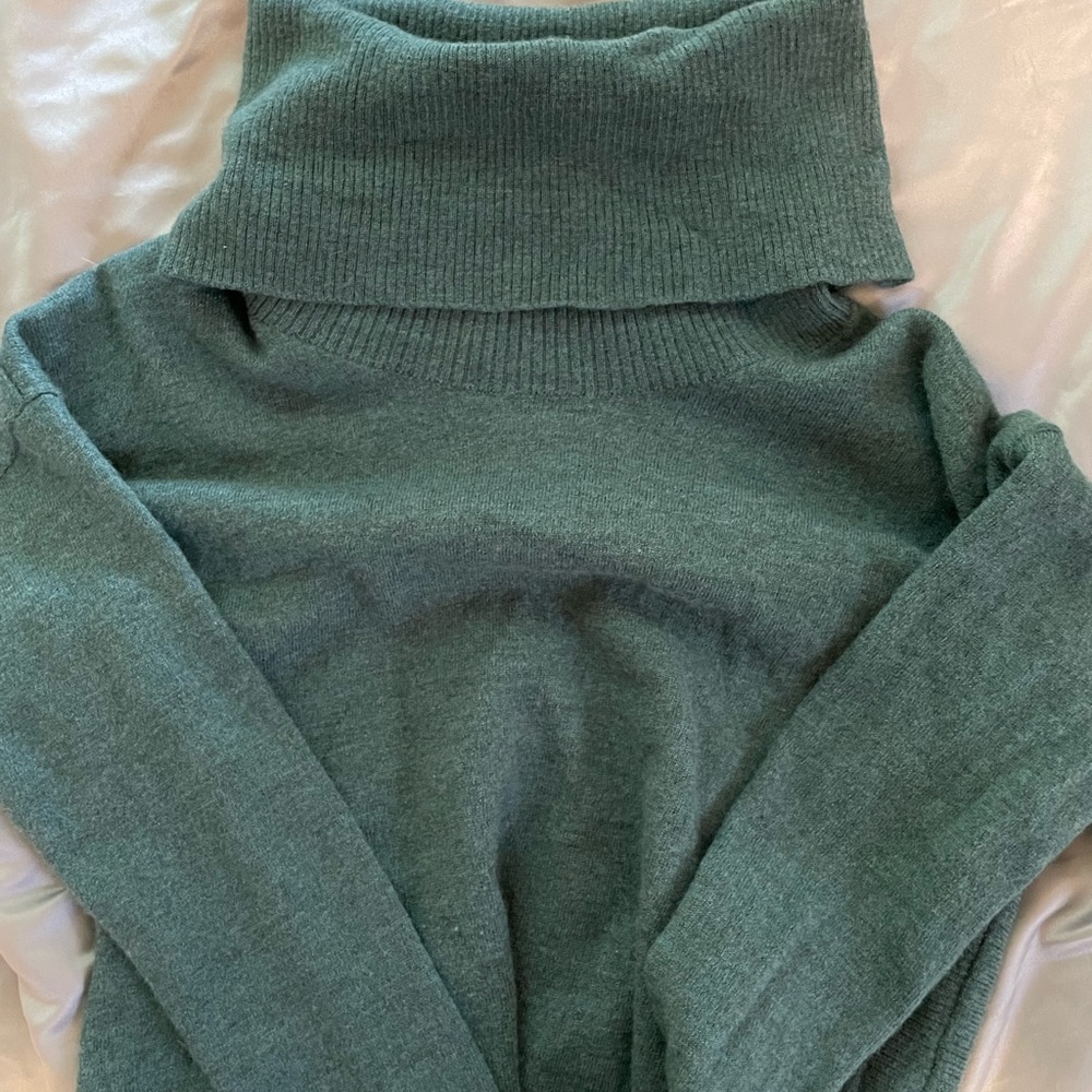 Teal Tahari wool turtleneck sweater